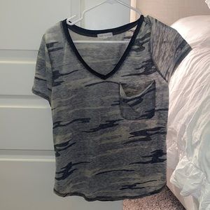 Socialite distressed camo tee